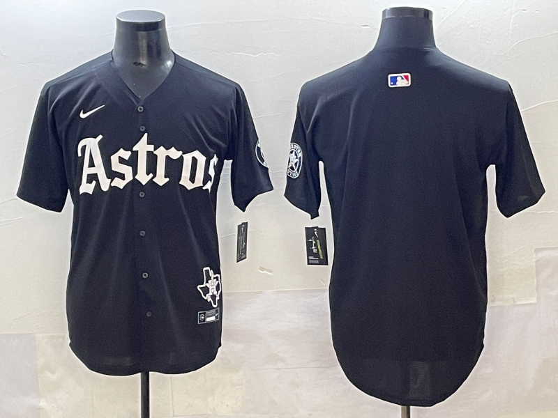 Men Houston Astros blank black MLB Nike 2025 jersey 31->houston astros->MLB Jersey